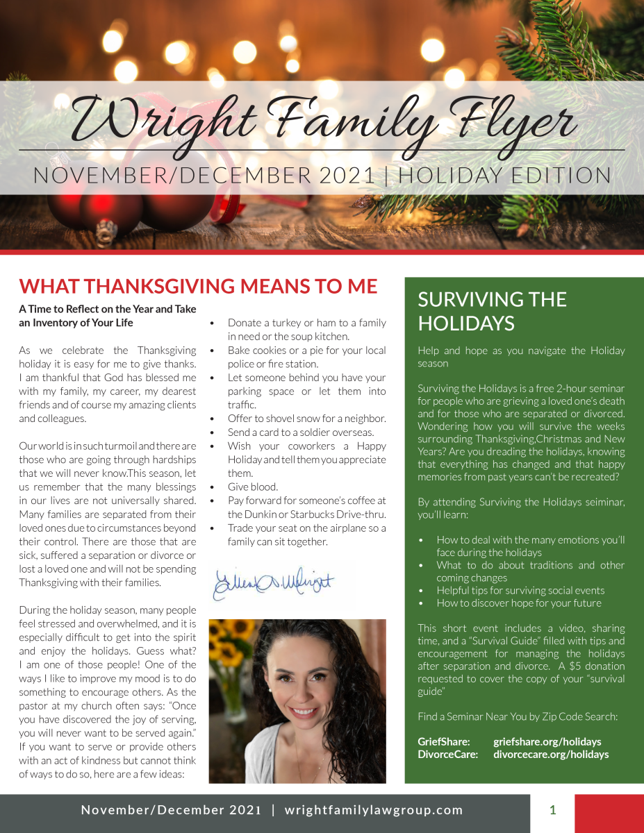 Wright Family Flyer – Nov/Dec Edition