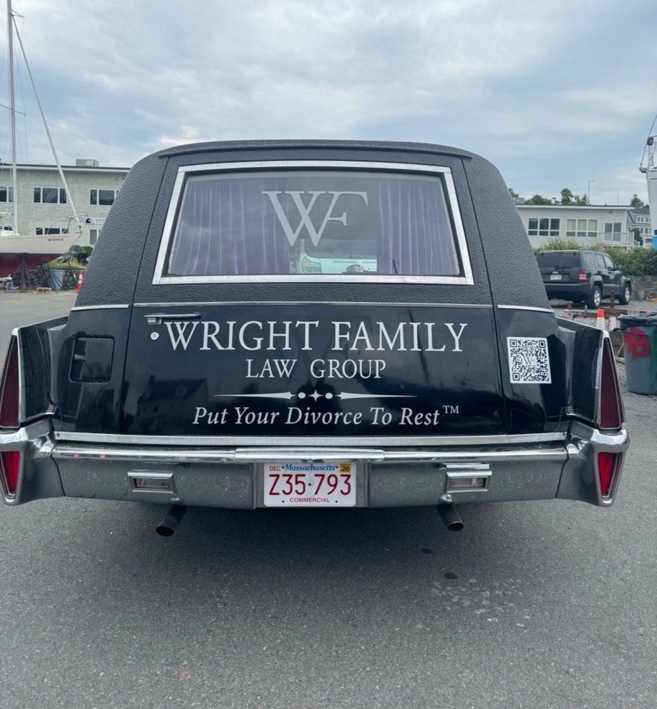 Rear of Morticia with 'Put Your Divorce To Rest' decal